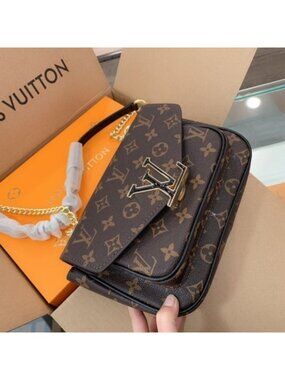 Louis Vuitton Passy Handbag Monogram Canvas Crossbody Bag